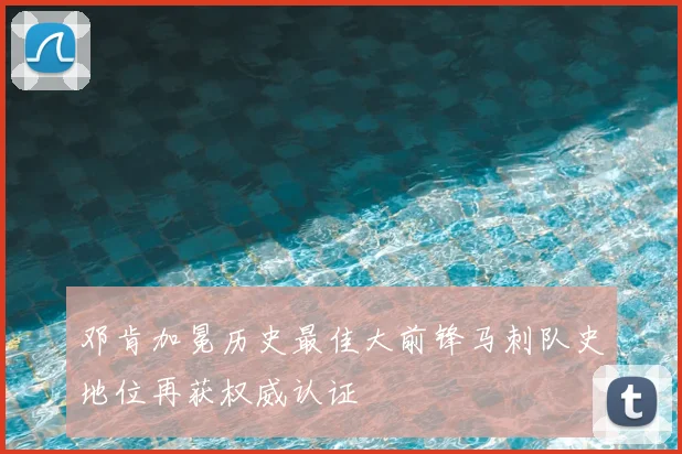 邓肯加冕历史最佳大前锋马刺队史地位再获权威认证