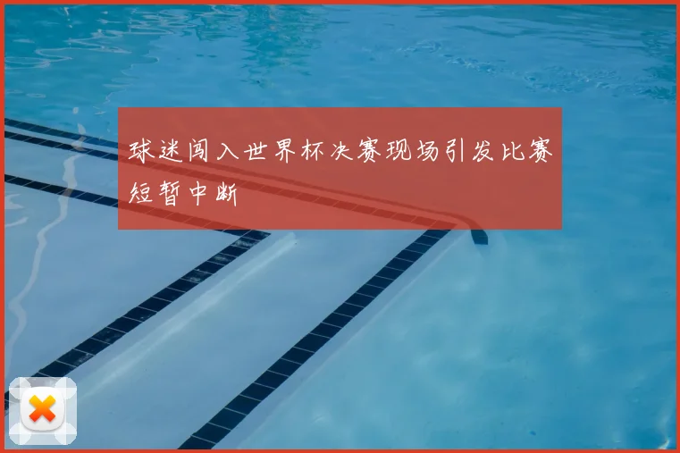 球迷闯入世界杯决赛现场引发比赛短暂中断